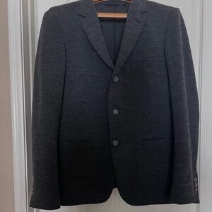 Vince Charcoal Gray Heather Waffle Knit Men's Blazer Sport Coat Size 40 (S-M)